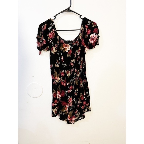 Ambiance Floral Off Shoulder Romper - Picture 1 of 3